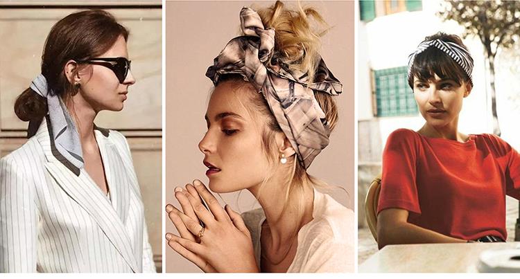 ผ้าพันคอไหมผู้หญิง women silk scarf