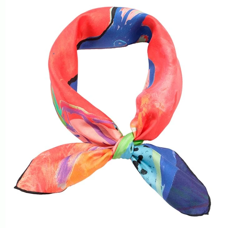 Square Neck Scarf with Logo